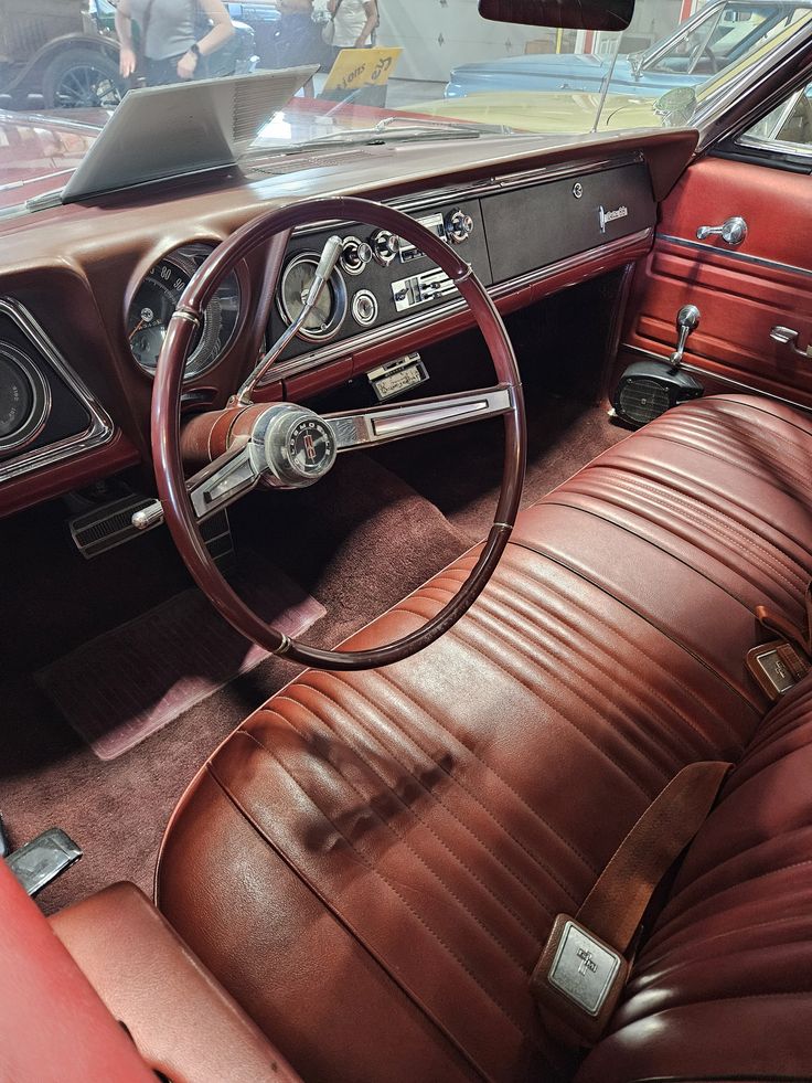 Classic car interior undergoing fitting